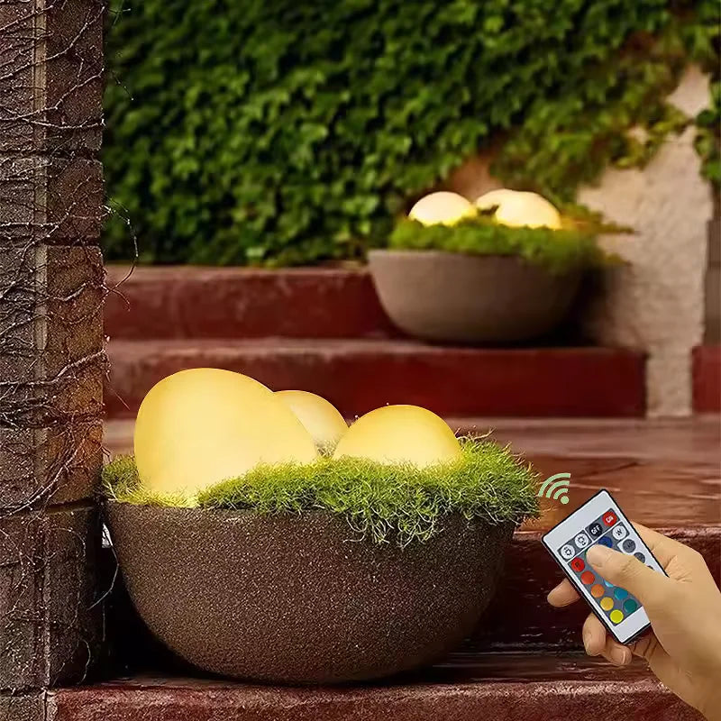 Wireless Color-Changing Cobblestone Garden Light