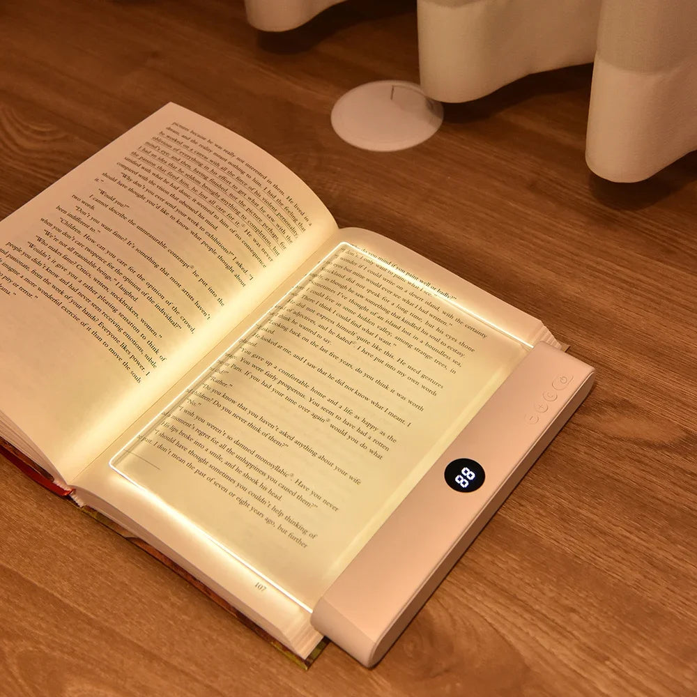 Rechargeable LED Flat Panel Reading Light with Adjustable Color Temperature and Dimming