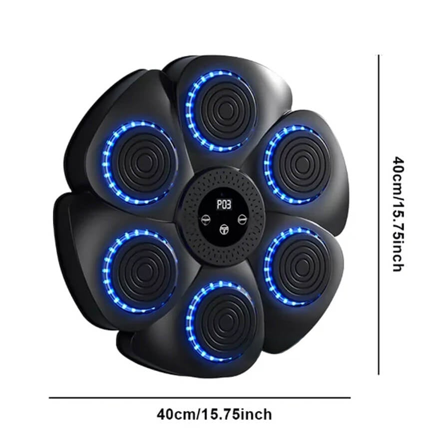 Music Boxing Pad with Interactive Targeting and Rhythm Guidance