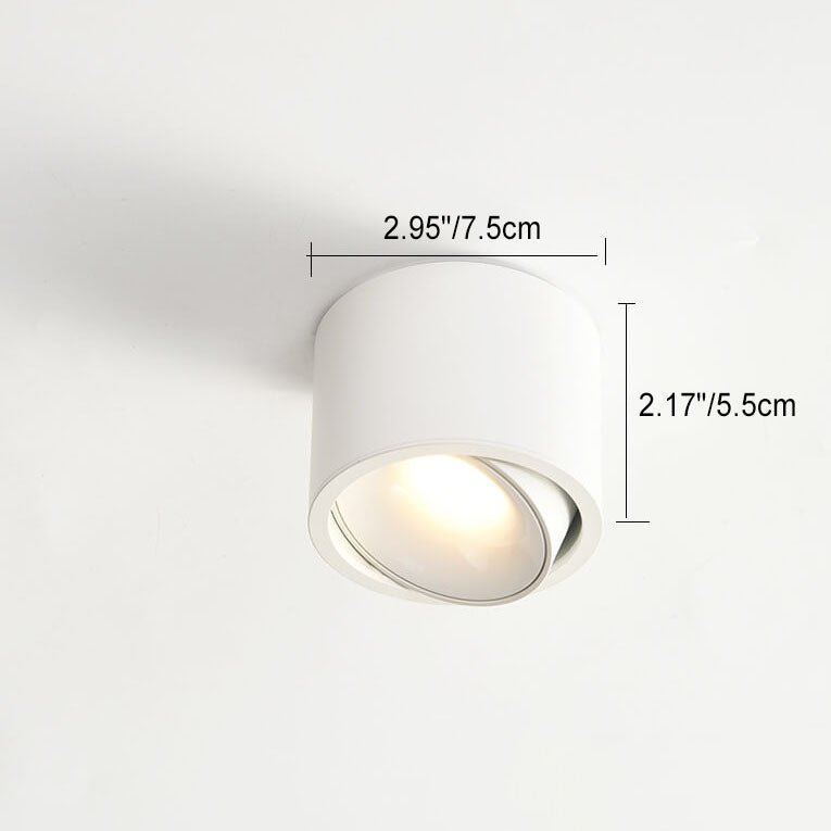 Adjustable Minimalist LED Recessed Ceiling Light in Black or White