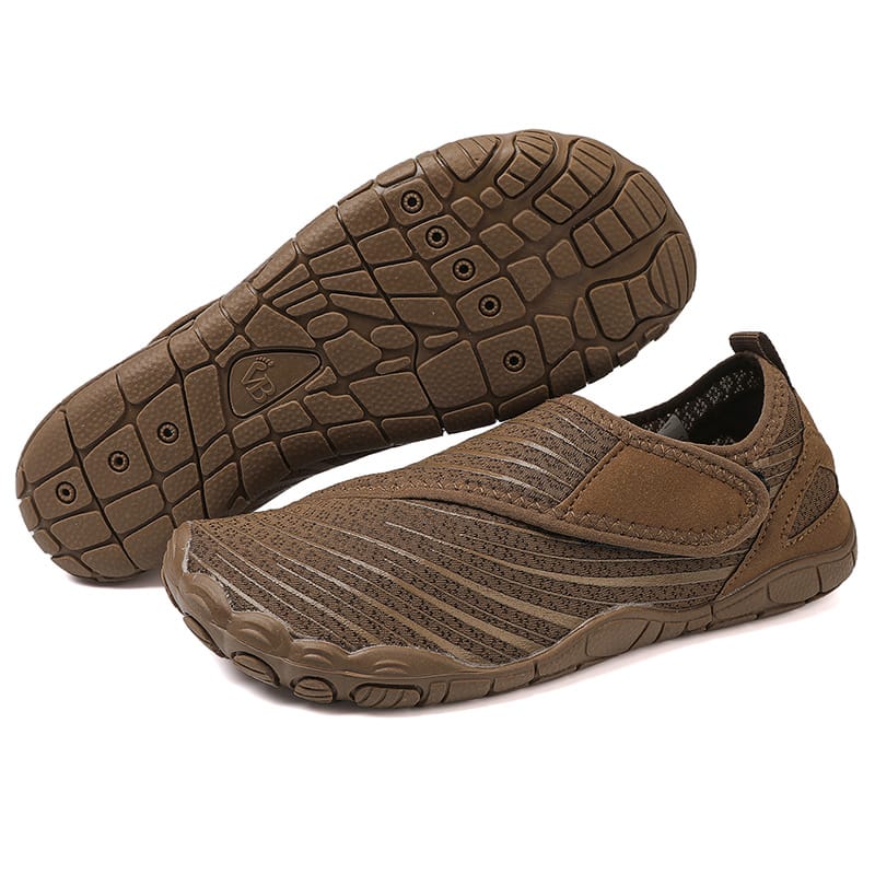 Slip-On Breathable Sports Shoes with Ribbed Detailing