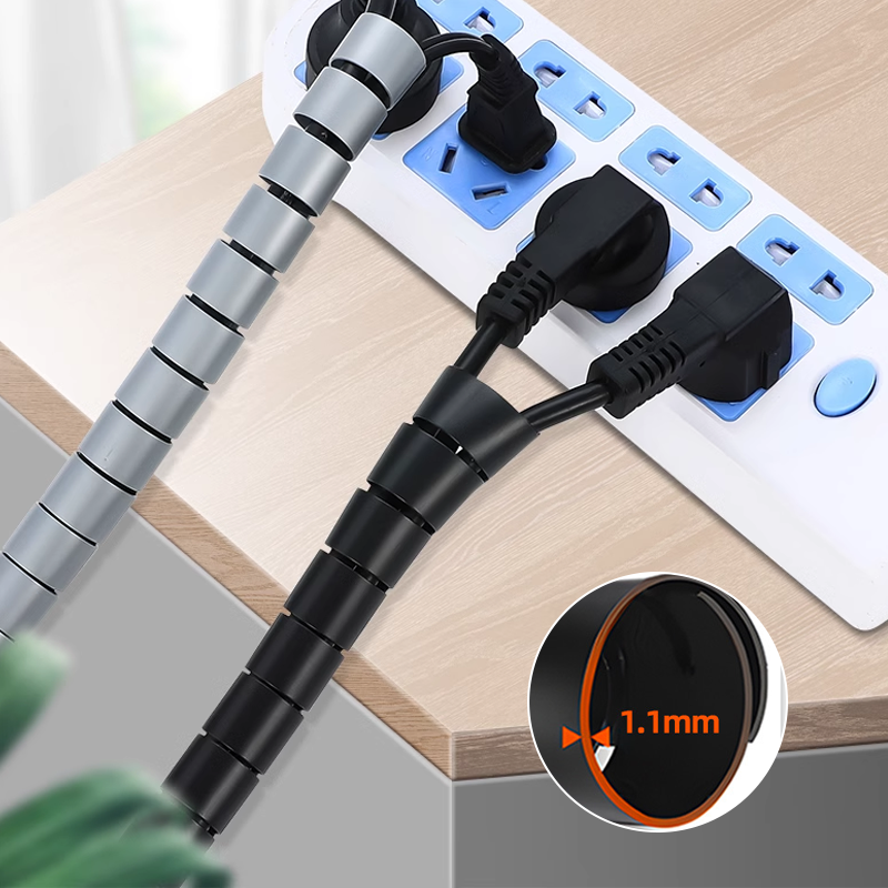 Spiral Cable Management Sleeve - Flexible Wire Organizer