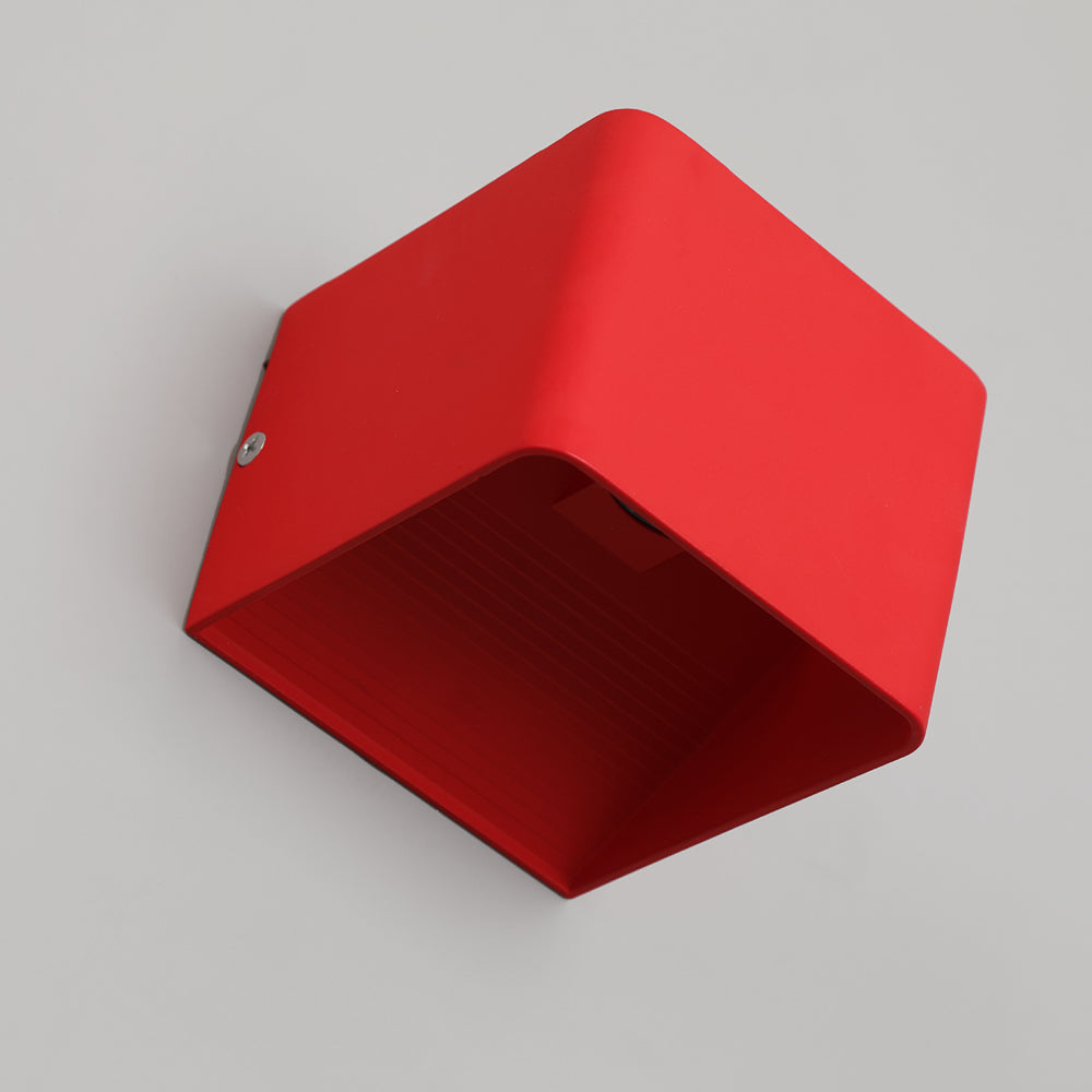 Modern Square Wall Light in Black, White, or Green
