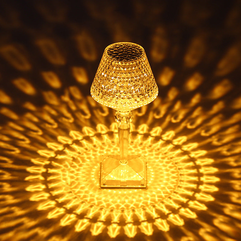 Rechargeable Touch-Control Crystal Table Lamp