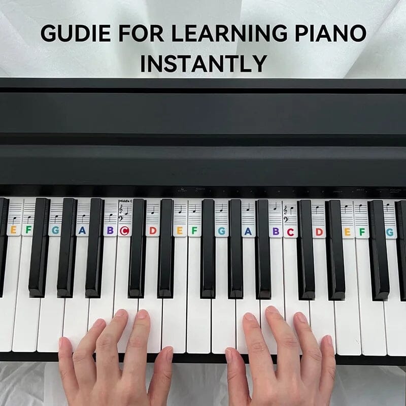 Removable Silicone Piano Keyboard Note Labels