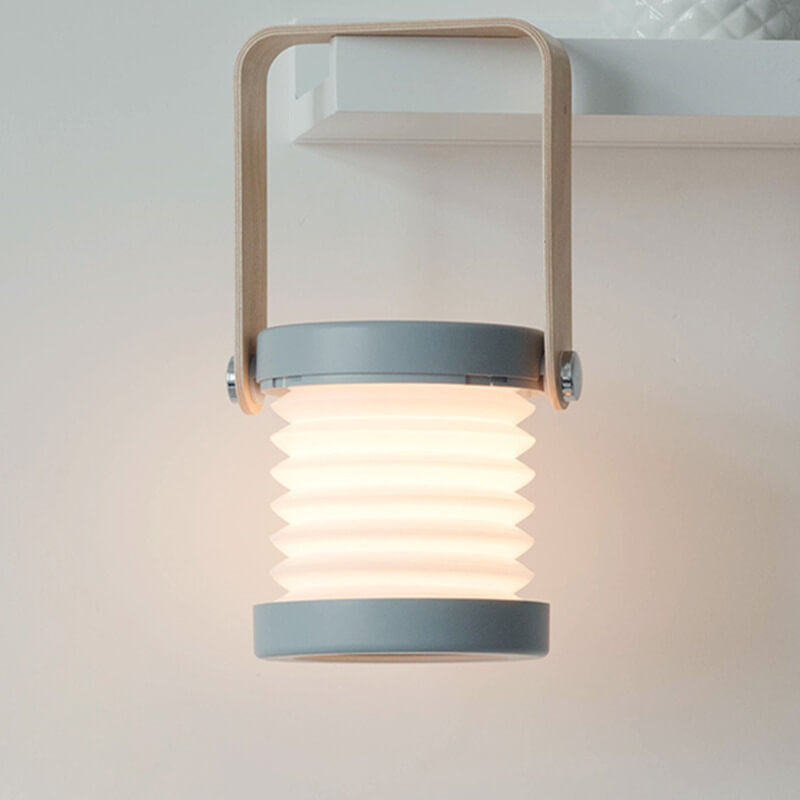 Foldable Portable LED Table Lamp with Touch Switch and Retractable Shade