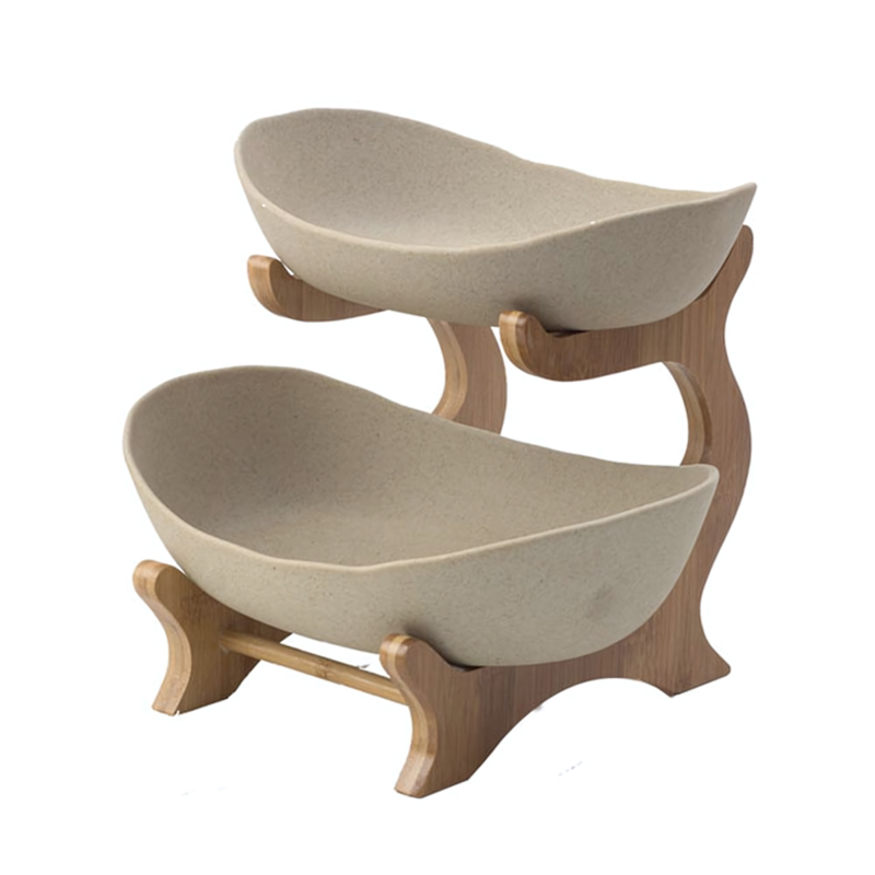 Three-Tier Plastic Fruit Stand in Beige, Green, or White