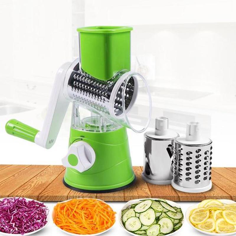 3-in-1 Rotary Cheese Grater and Vegetable Cutter