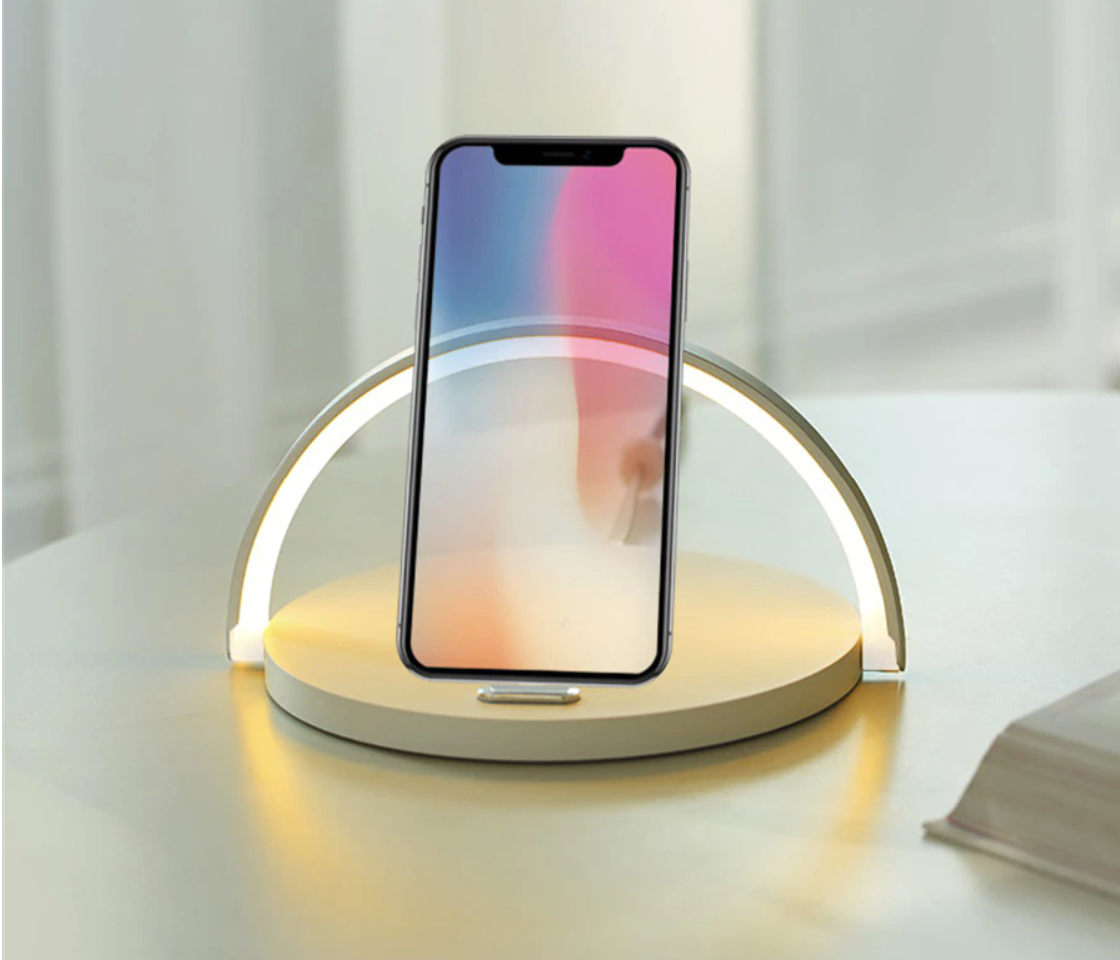 3-in-1 Wireless Charging Night Light with Adjustable LED Lamp