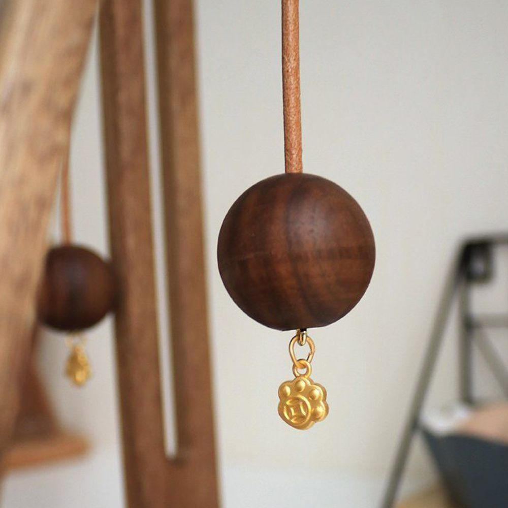 Acacia Wood Paper Roll Holder with Anti-Slip Base