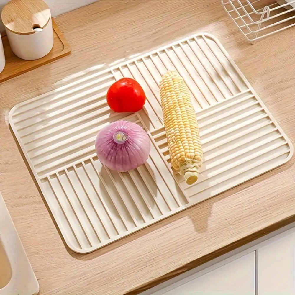 Foldable Silicone Drying Mat with Anti-Slip Design