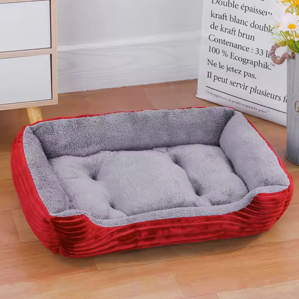 Plush Microfiber Pet Bed with Non-Slip Bottom
