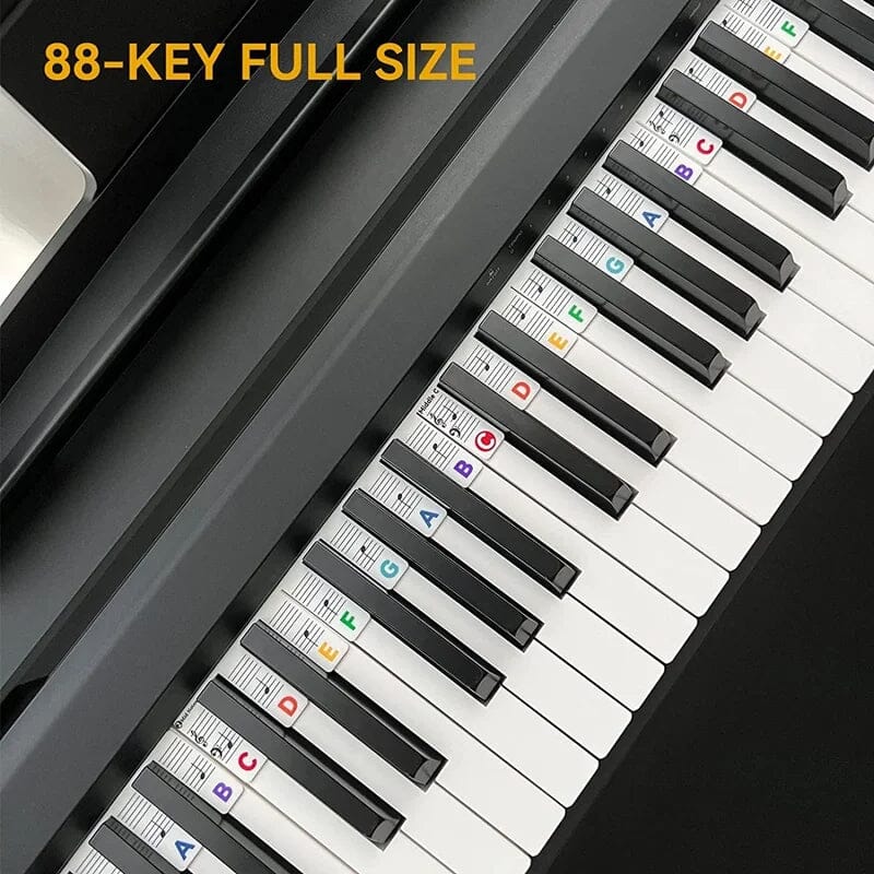 Removable Silicone Piano Keyboard Note Labels