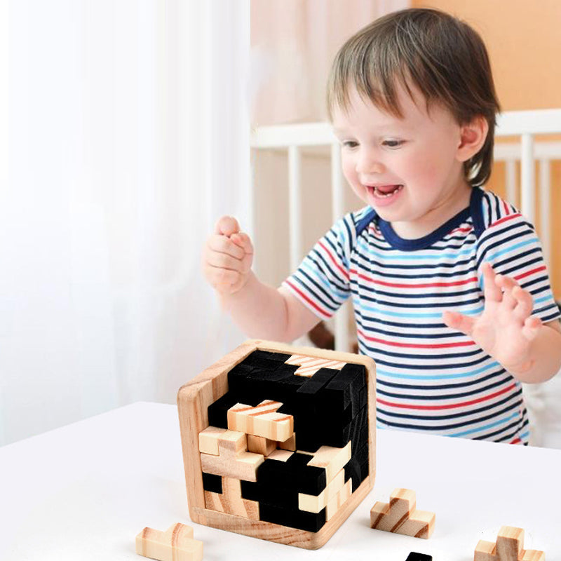 Wooden T-Shaped Puzzle Brain Teaser Toy