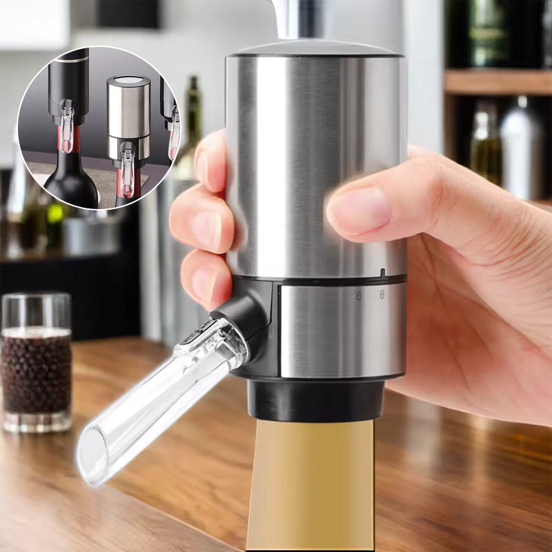 Electric Wine Aerator Pourer with Single-Button Control