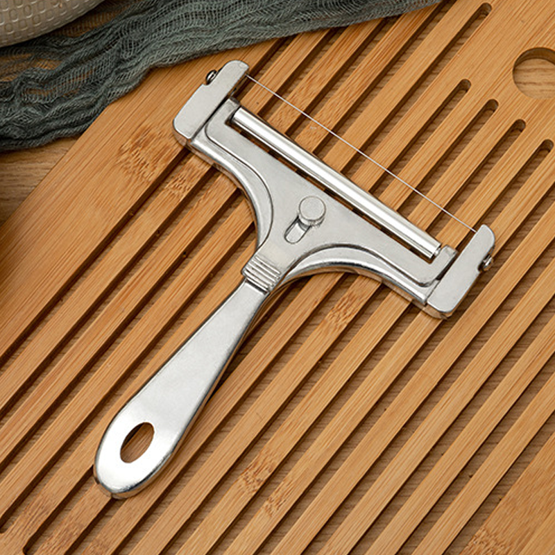 Adjustable Stainless Steel Cheese Slicer with Comfortable Handle