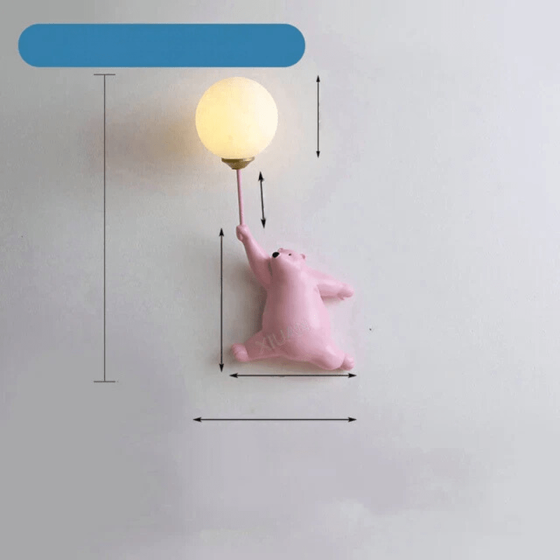 3D Moon Cartoon Wall Light for Kids