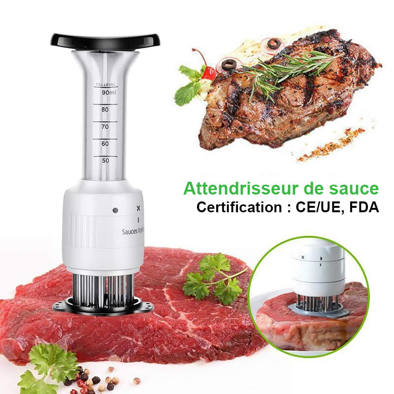 Quick Pin Press Meat Tenderizer with Stainless Steel Blades