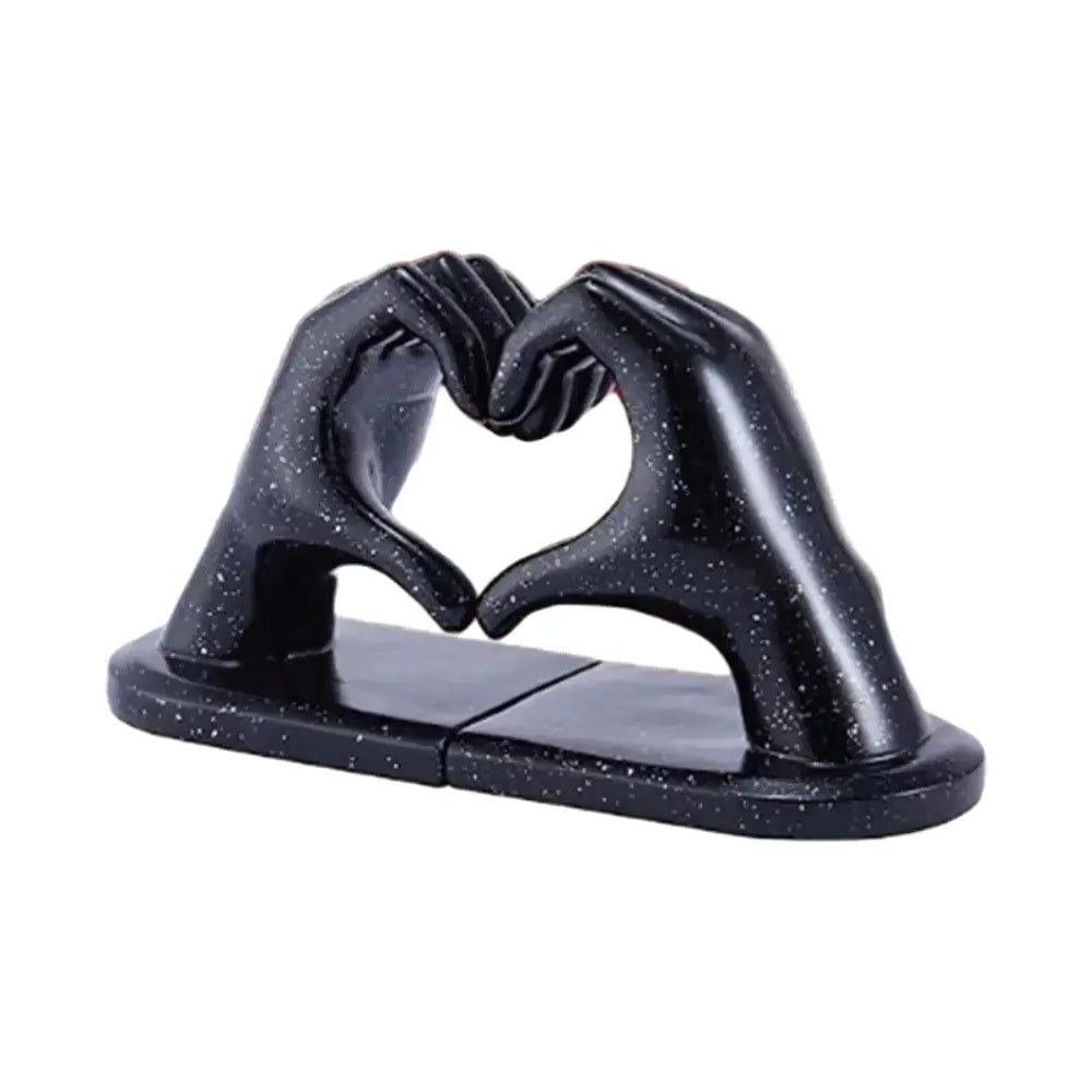 Resin Heart-Shaped Love Gesture Bookends