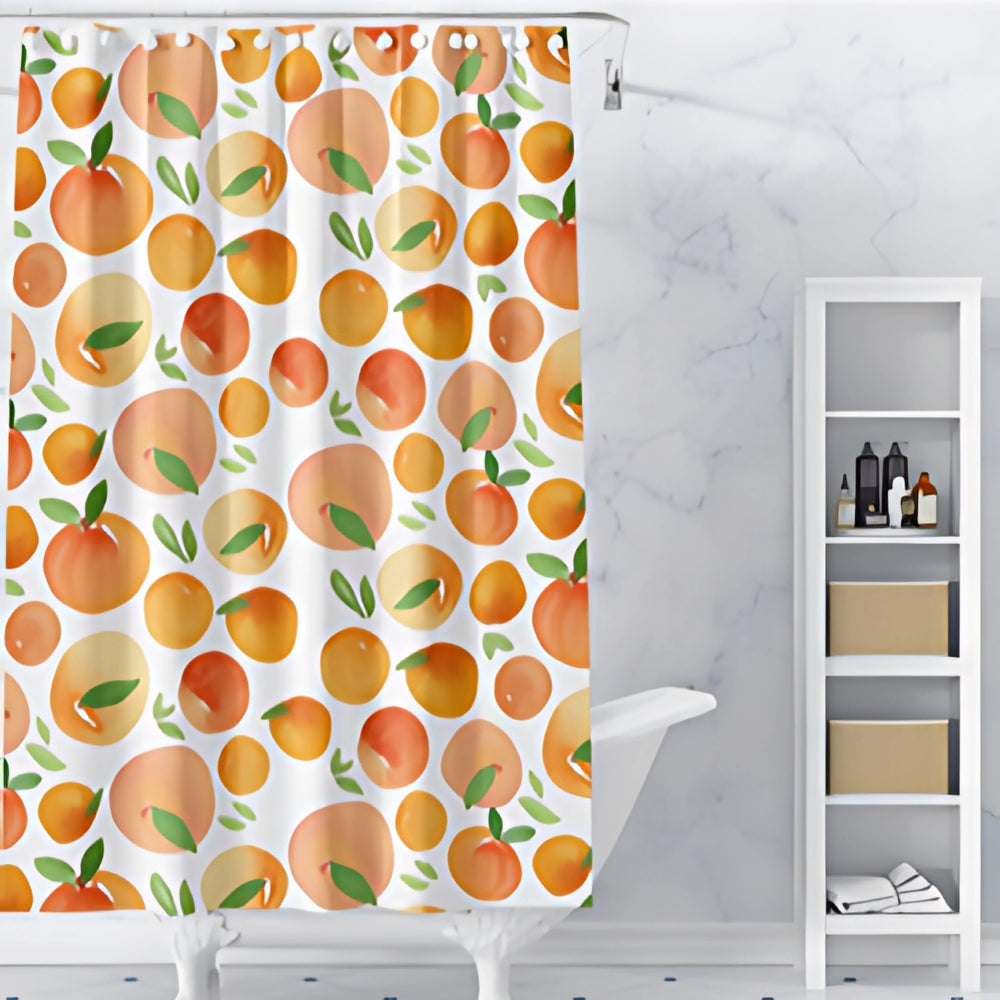 Waterproof Sunny Oranges Shower Curtain