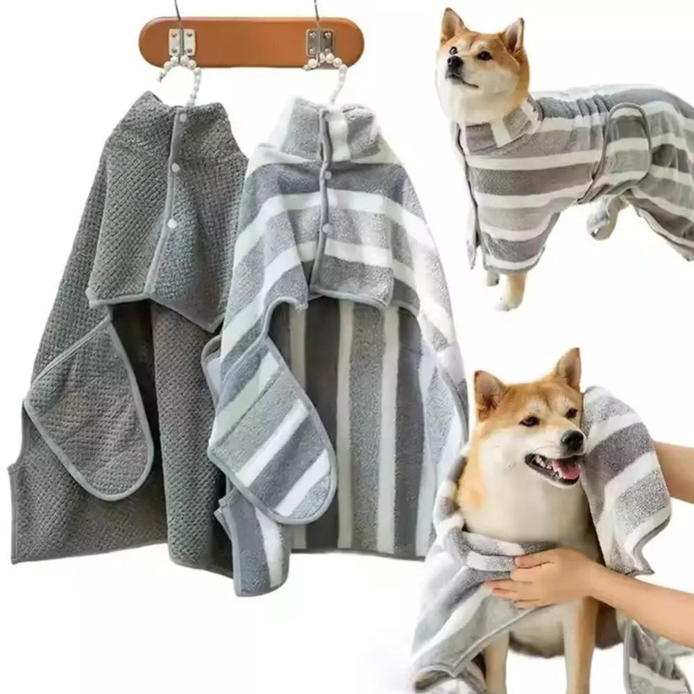 Super Absorbent Dog Drying Towel Robe