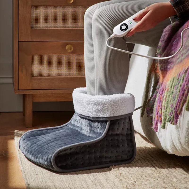 Electric Foot Warmer with Adjustable Heat and Plush Fabric