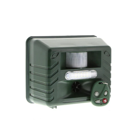 Ultrasonic Woodpecker Repeller with Sonic Alarms and Flashing Lights