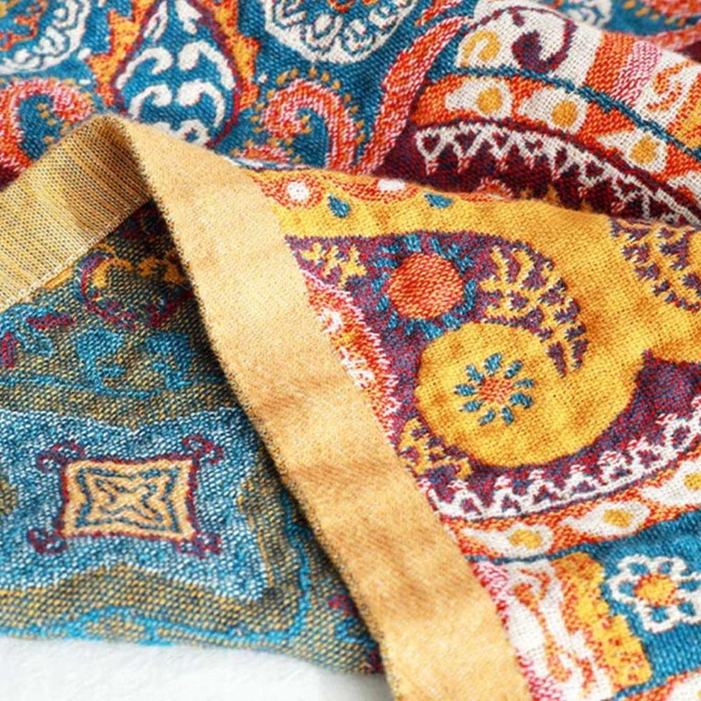 Boho Vintage Cotton Towel - Quick-Drying, Soft & Absorbent