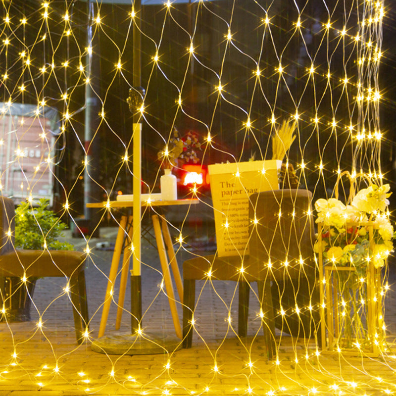 Solar LED Net Light with 8 Modes for Outdoor Decor