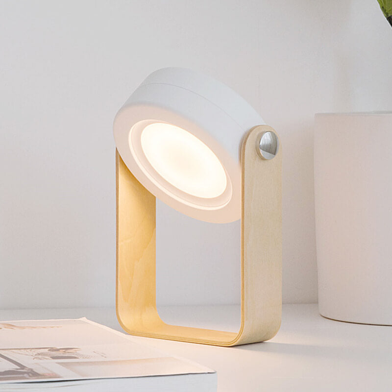 Foldable Portable LED Table Lamp with Retractable Shade