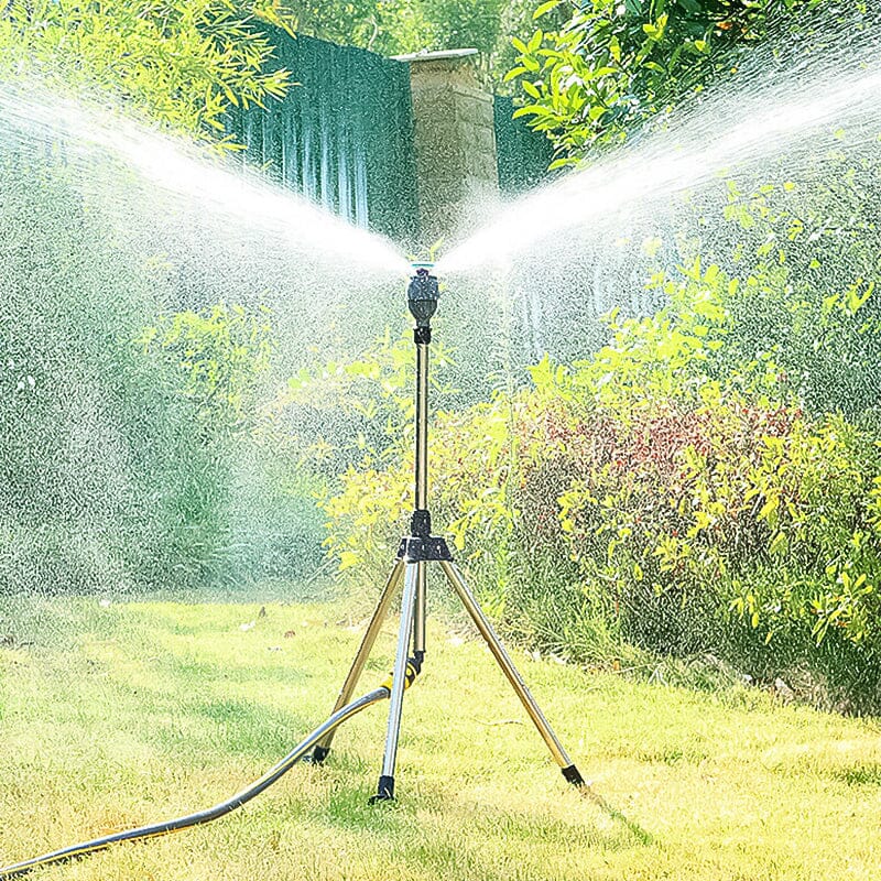Adjustable Rotating Tripod Sprinkler with Misting Function