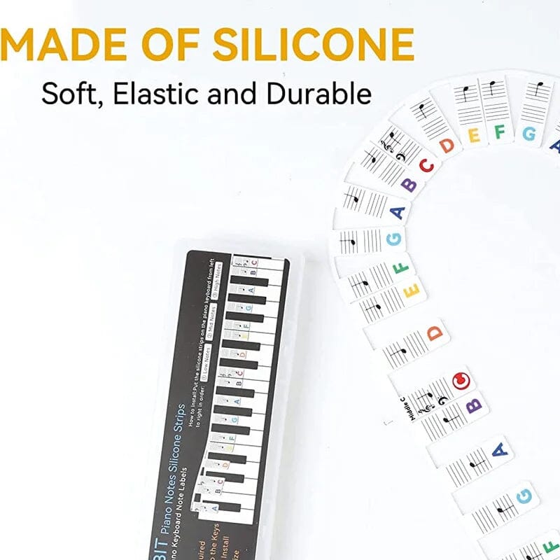 Removable Silicone Piano Keyboard Note Labels