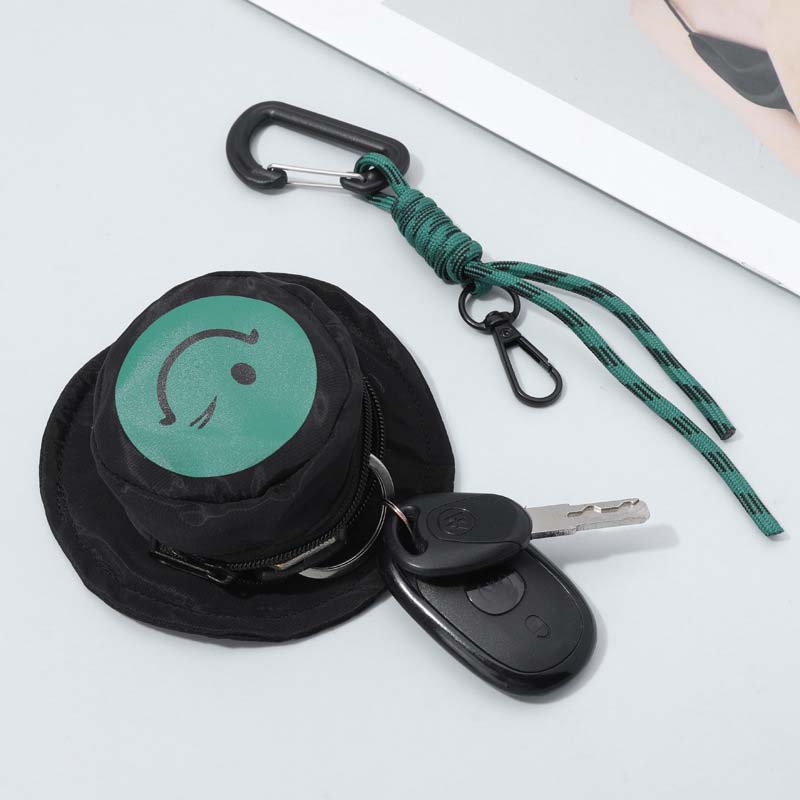 Mini Smiley Headphone Case with Keychain