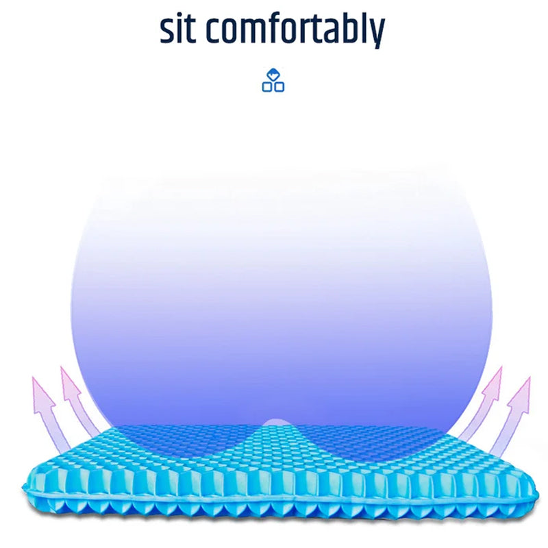 Honeycomb Gel Seat Cushion with Cooling Cover