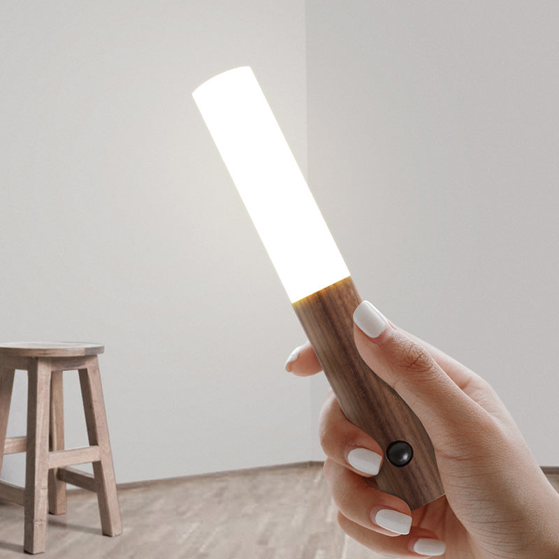 Rechargeable Motion Sensor Night Light - Handmade Wooden Design
