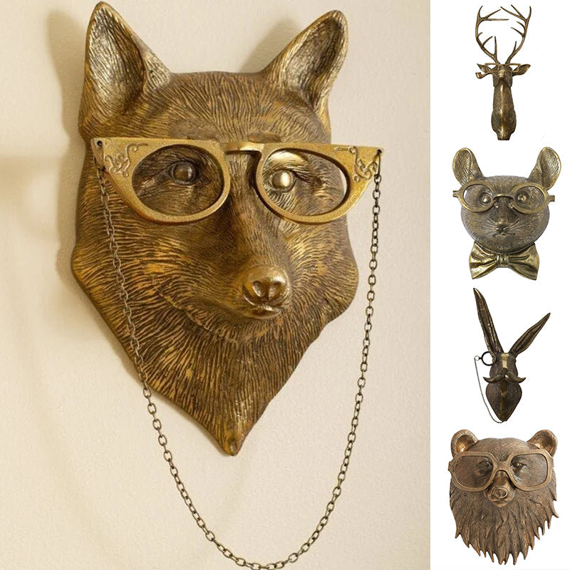 Bronze Resin Deer Head Wall Sculpture