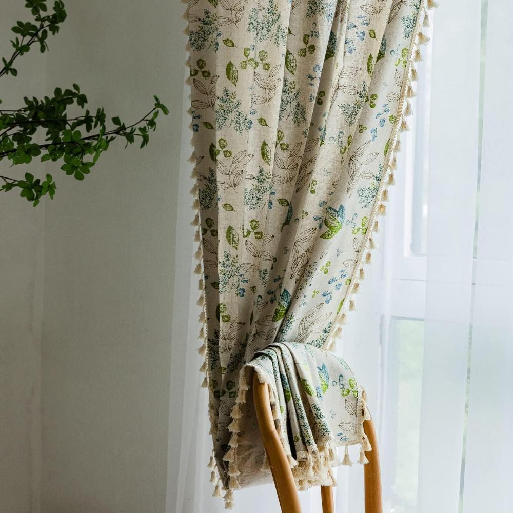 Bohemian Wildflower Veil Curtains - Light-Blocking, Noise-Reducing Fabric