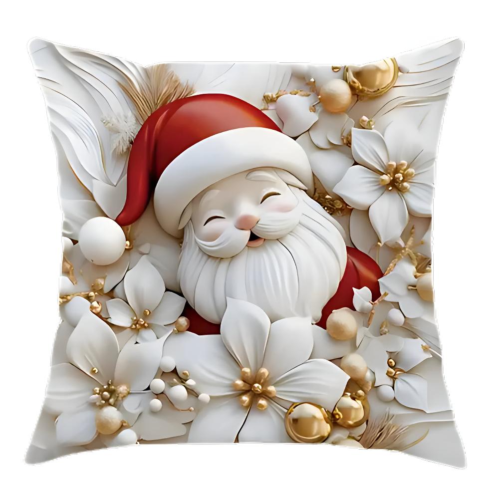 Christmas Velvet Cushion Covers Set of 4 with Holiday Designs