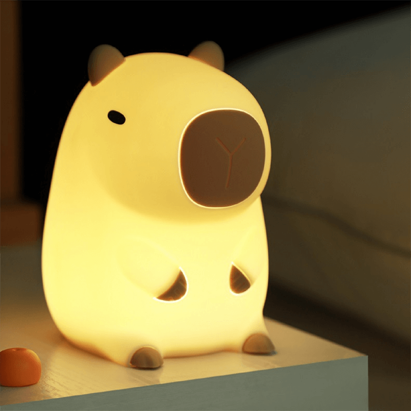 Adorable Capybara Night Light with Touch Control and Timer