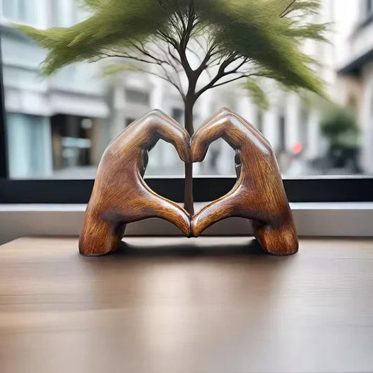 Handcrafted Wooden Heart Sculpture for Home Decor
