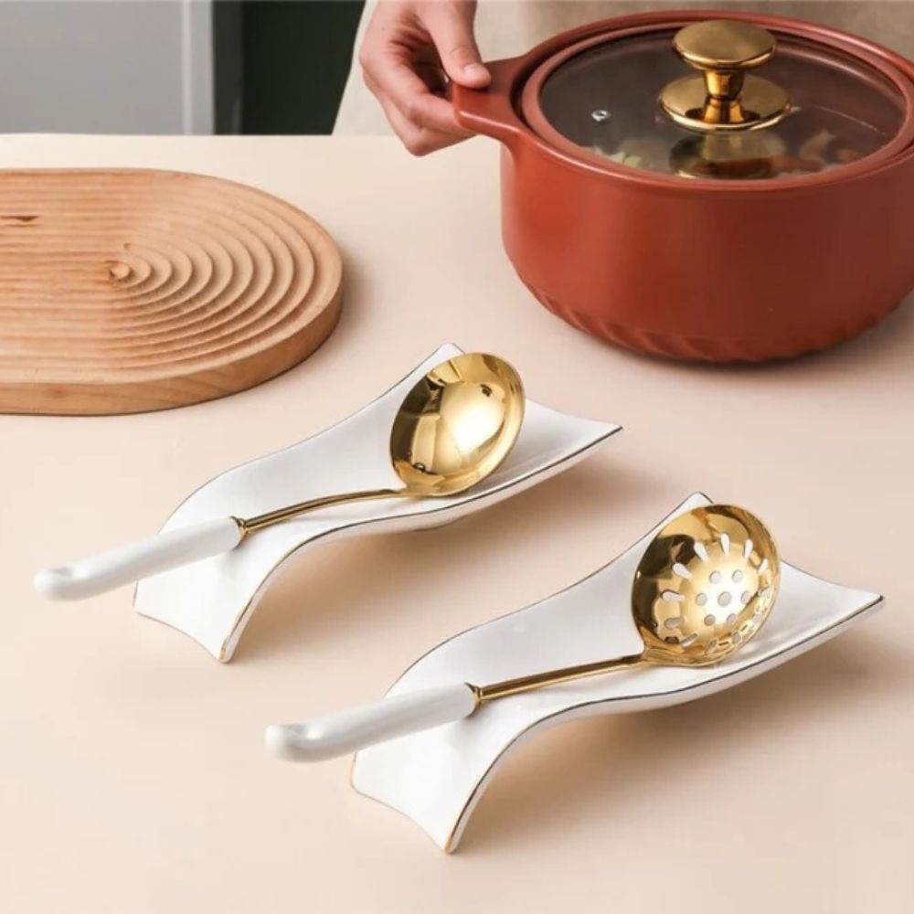 Ceramic Spoon Rest for Mess-Free Cooking