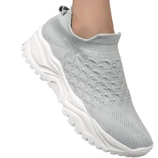 Women's Orange and White Ortho Cloud Slip-On Shoes