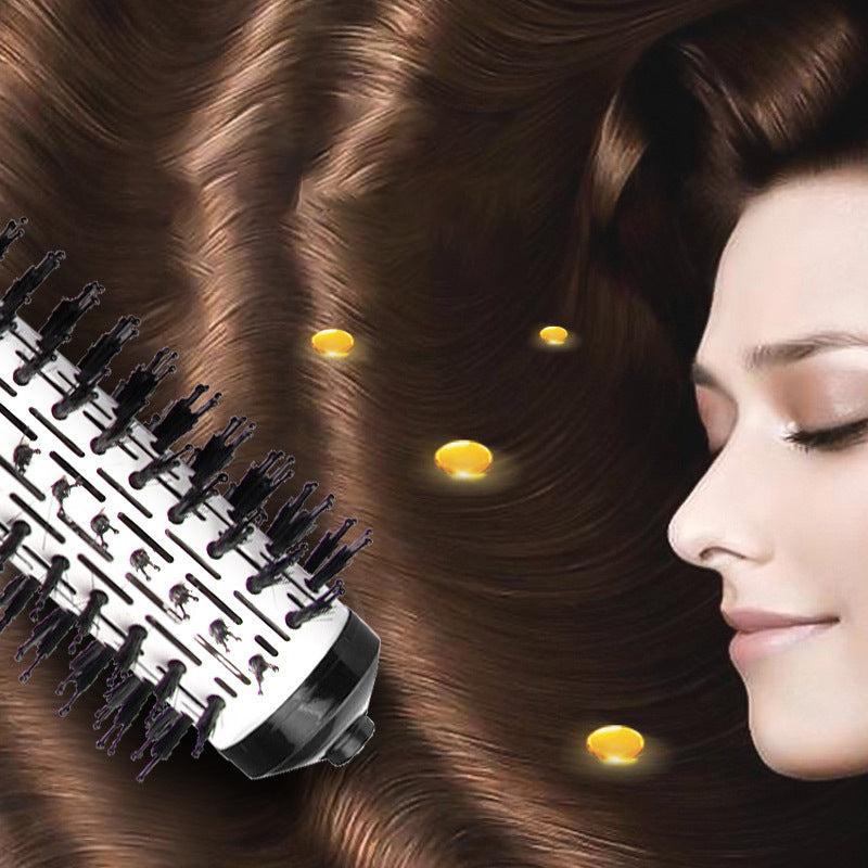 2-in-1 Rotating Hot Air Styler with Interchangeable Brushes