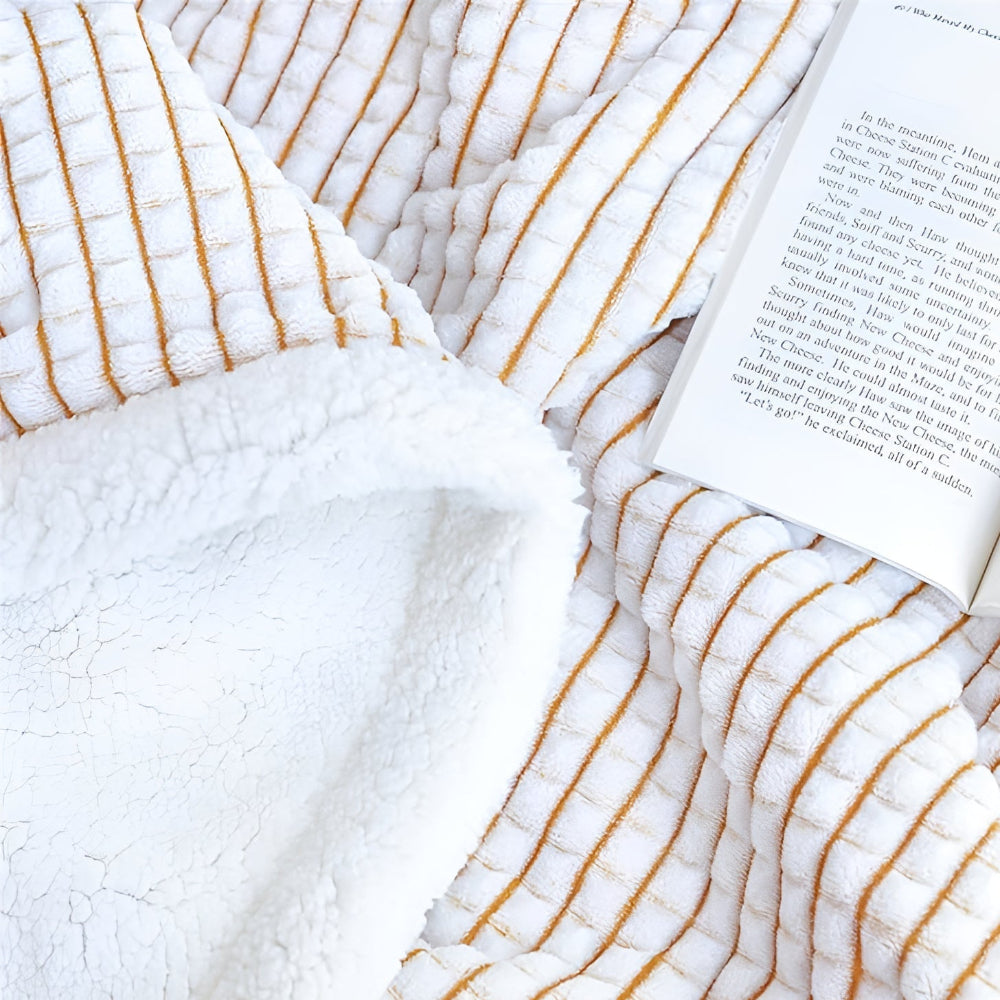 3D Waffle Sherpa Fleece Blanket