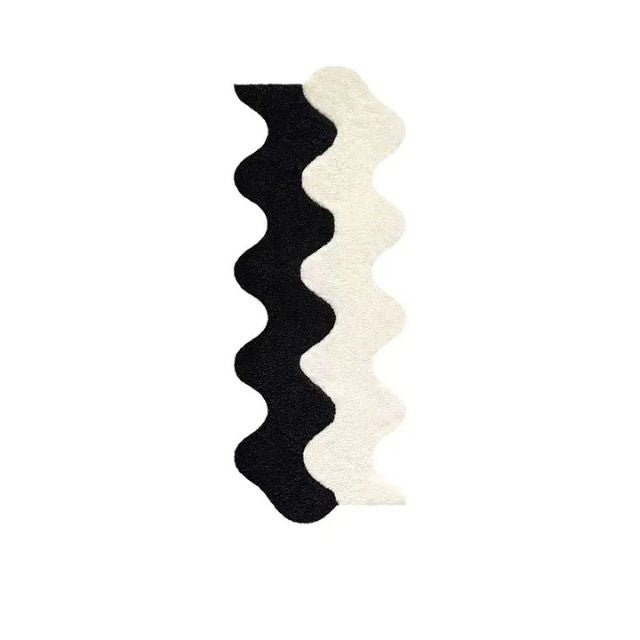 Abstract Color Block Cotton-Polyester Rug