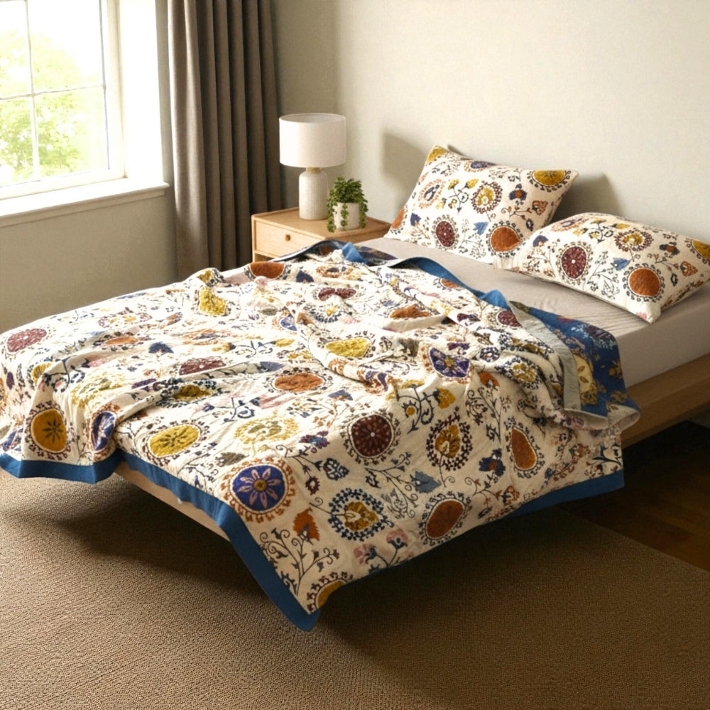 Lightweight Breathable Cotton Gauze Coverlet