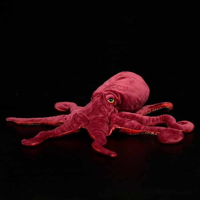 Red Velvet Octopus Plush Toy with 8 Cuddly Arms