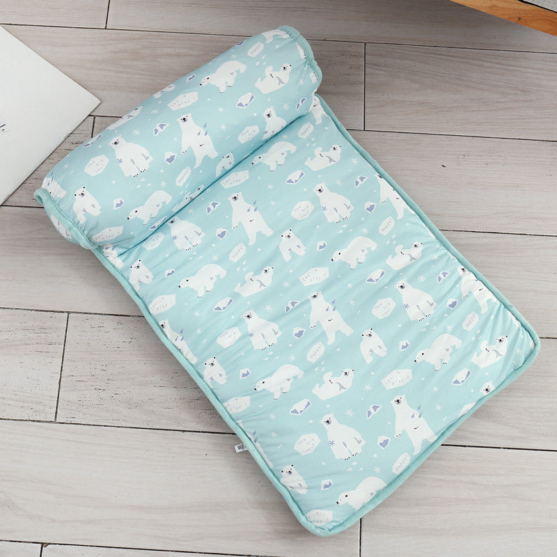 Ice Silk Cooling Mat with Pillow for Dogs and Cats
