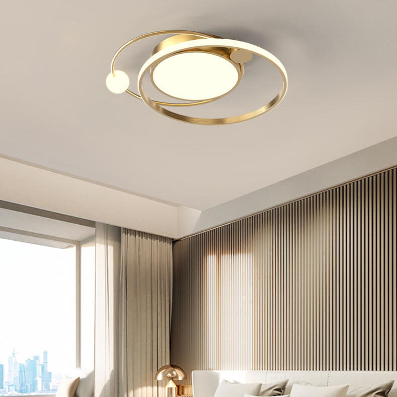Modern Round LED Ceiling Lamp with Metal Frame