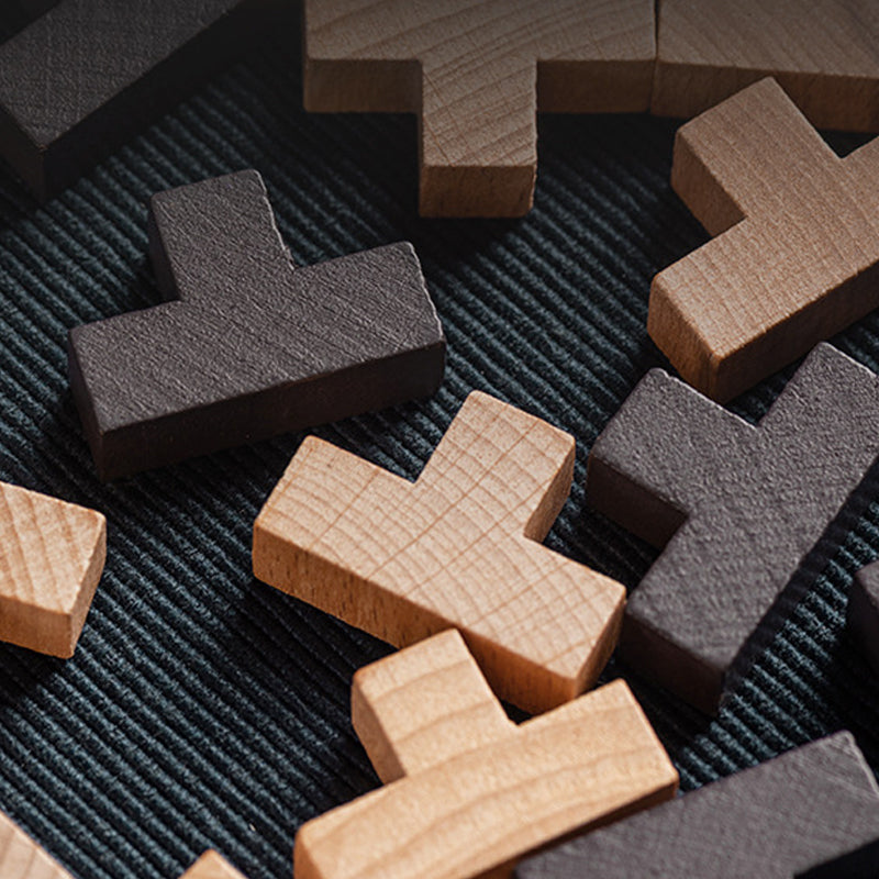 Wooden T-Shaped Puzzle Brain Teaser Toy